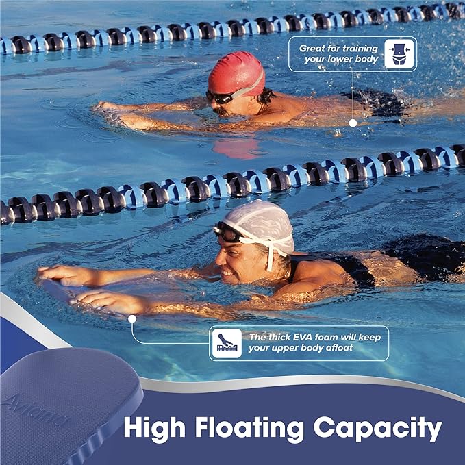 Kickboard Adult & Youth Swim Buoy Aid Leg Kick Exercise Training Float for Swimming Pool or Open Water Foam Equipment | High Buoyancy | Non-Slip | EVA Material & BPA Free