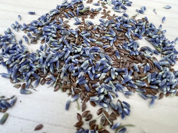 Organic Linen Eye Pillow - Lavender & Flaxseed for Relaxation, Yoga, Stress Relief - Microwavable Heating Pad & Cool Compress - Made in USA - Gifts for Meditation