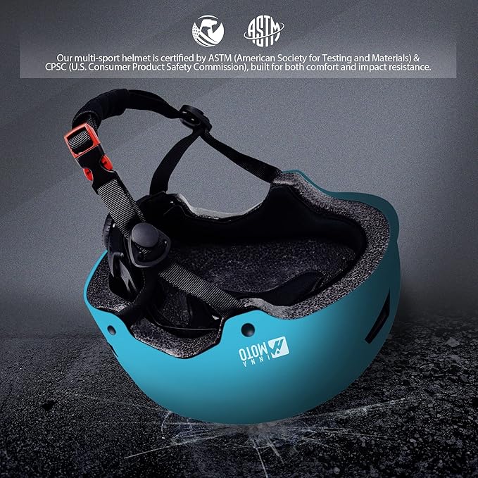 Skateboard Helmet for Adults - Adjustable Certified Safety Adults Helmet for Skateboarding Bike Bicycle Scooter Cycling Skate Skating Multisport Helmets for Women Men Boys Girls Kids Youth