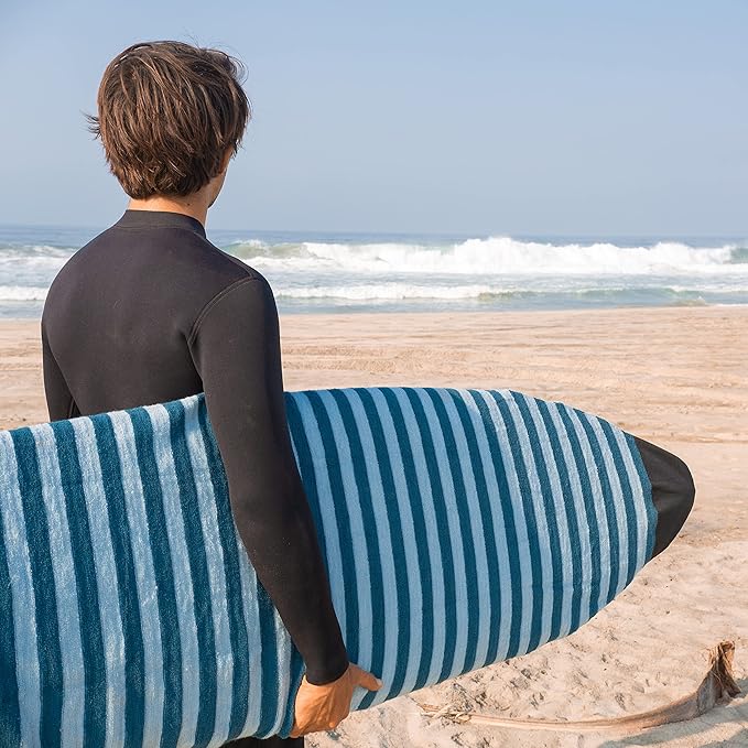 Surf Squared Surfboard Sock Cover and Paddleboard Cover - Lightweight Stretch Protective Surfboard Bag - Surfing Accessories - Shortboard, Longboard, Hybrid, Wakesurf, Standup Paddleboard SUP