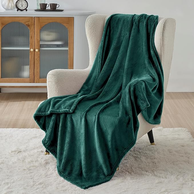 Bedsure Fleece Throw Blanket Forest Green - 300GSM Blankets for Couch, Sofa, Bed, Soft Lightweight Plush Cozy Throws for Toddlers, 50x60 inches