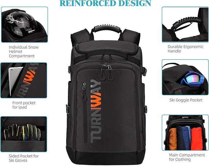 Ski/Snowboard Boot Bag/Skating Bag | Excellent for Store and Transport Gear, Jacket, Helmet, Goggles, Gloves & Accessories