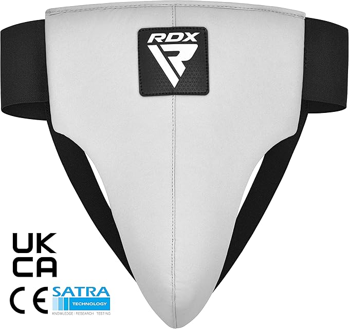 RDX Groin Protector for Boxing, Muay Thai, Kickboxing and MMA Training, Maya Hide Leather Abdo Gear for Martial Arts , SATRA Approved Abdominal Guard for Karate and Taekwondo