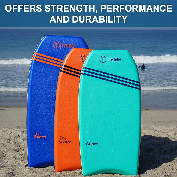 T Tribe Guard Bodyboards - Body Boards for Adults and Kids - Board for Waves - Boogie Board for Beach Bodyboarding (34", 36", 38", 39", 40", 41'', 42'', 43" & 44")