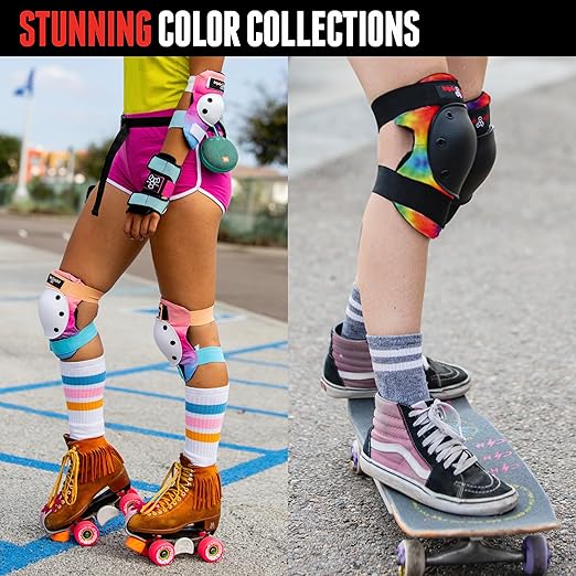 Triple Eight Saver Series 3-Pack Pad Set– Ideal for Skateboarding, In-line Skating, Roller Skating, and Biking