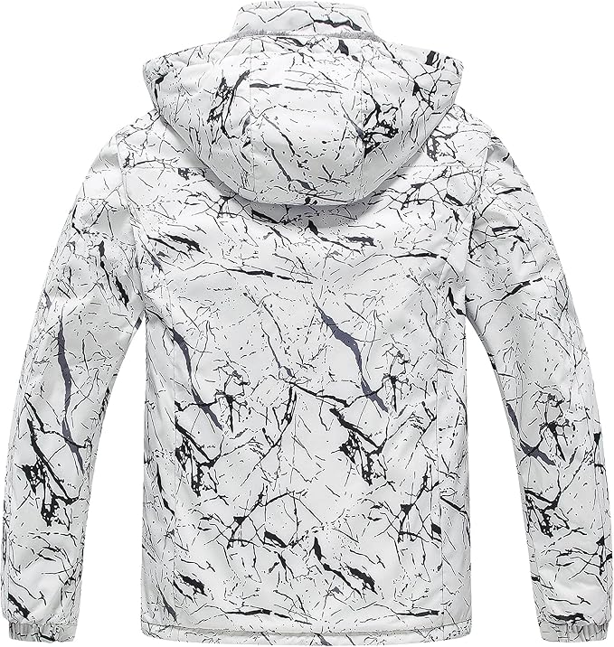 CREATMO US Men's Mountain Waterproof Ski Jacket - Windproof Snowboarding Warm Winter Coat Raincoat