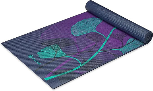 Gaiam Yoga Mat - Premium 6mm Print Extra Thick Non Slip Exercise & Fitness Mat for All Types of Yoga, Pilates & Floor Workouts (68"L x 24"W x 6mm Thick)