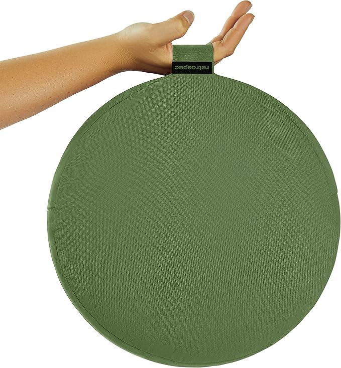 Retrospec Sedona Zafu Meditation Cushion Filled w/Buckwheat Hulls - Yoga Pillow for Meditation Practices - Machine Washable 100% Cotton Cover & Durable Carry Handle, Round