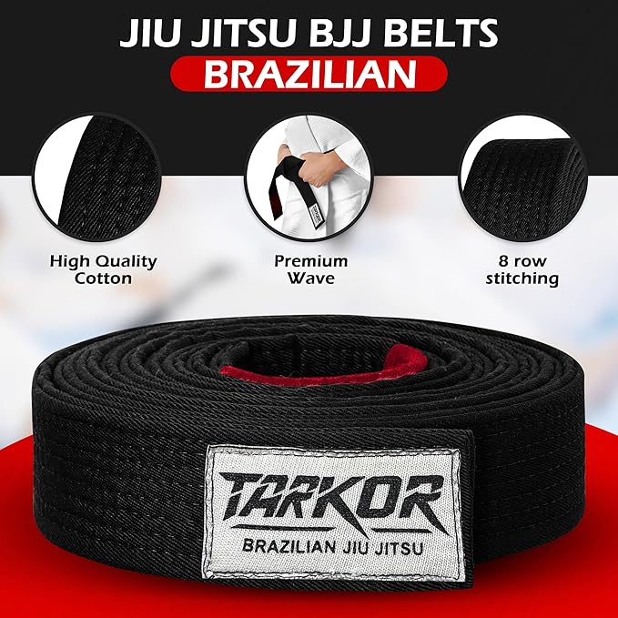 Vintage Series BJJ Belt for Men & Women Brazilian Jiu Jitsu Belt for Jiu Jitsu Gi