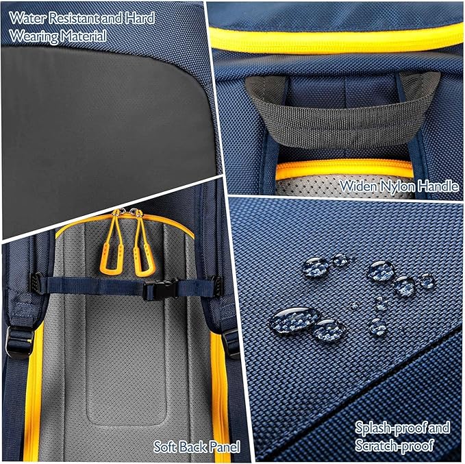 Unigear Ski Boot Bag, 70L Ski Boot Travel Backpack for Ski Helmet, Goggles, Gloves, Skis, Snowboard & Accessories（Blue）