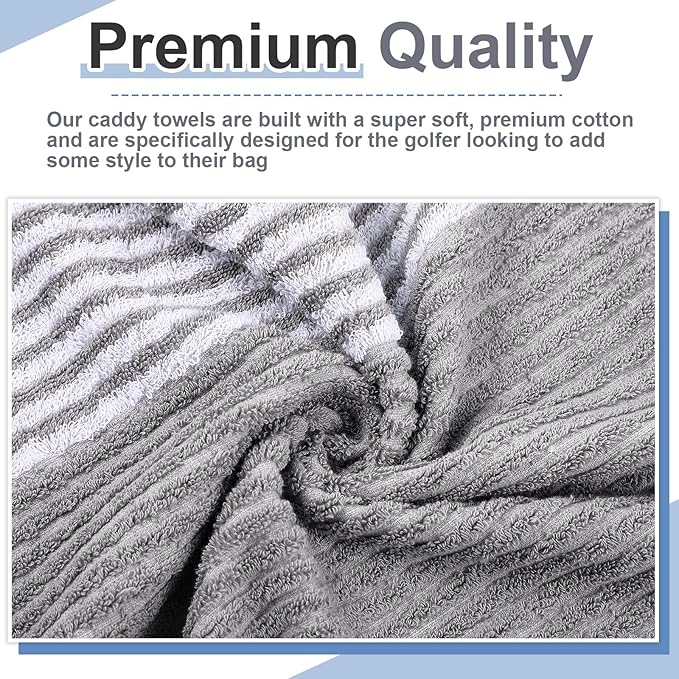 Mixweer Caddy Golf Towel 22" x 42" Large Caddy Towel Camping Sport Towels Cotton Soft Towels for Man Golf Lovers
