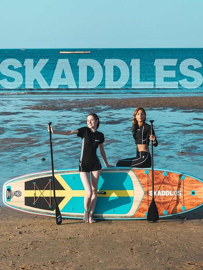 11' Inflatable Stand Up Paddle Board – Extra Wide SUP for Adults & Kids of All Skill Levels, Stable Paddleboard with Pump, Fins, Backpack, Accessories & Waterproof Phone Pouch