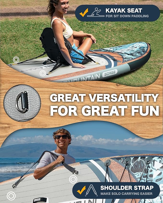 11'x34 Ultra Wide Paddleboard, Inflatable SUP&430lb Capacity for All Skill, Stand-up Paddle Board for Yoga/Family, EVA Deck, US Fin, High-Pressure Pump, 100L Bag, Safety Leash