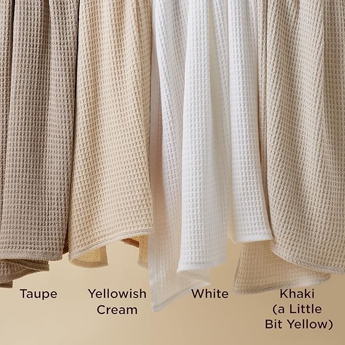 Bedsure 100% Cotton Blanket King Size for Bed - Breathable and Soft, Waffle Weave Blanket for Summer, Thick Cozy Fall Blankets for Women Gift, Taupe, 104x90 inches