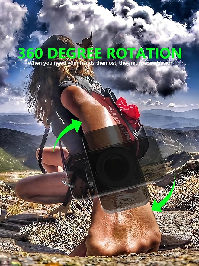 Running Phone Holder for iPhone,【Upgraded N52 Magnetic&Telescopic Anti Drop Rope】 360 ° rotatable,Armband,Wristband,Cell Phone Holder, for All Call Phone,iPhone/Sumsung/Android
