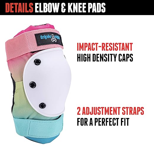 Triple Eight Saver Series 3-Pack Pad Set– Ideal for Skateboarding, In-line Skating, Roller Skating, and Biking