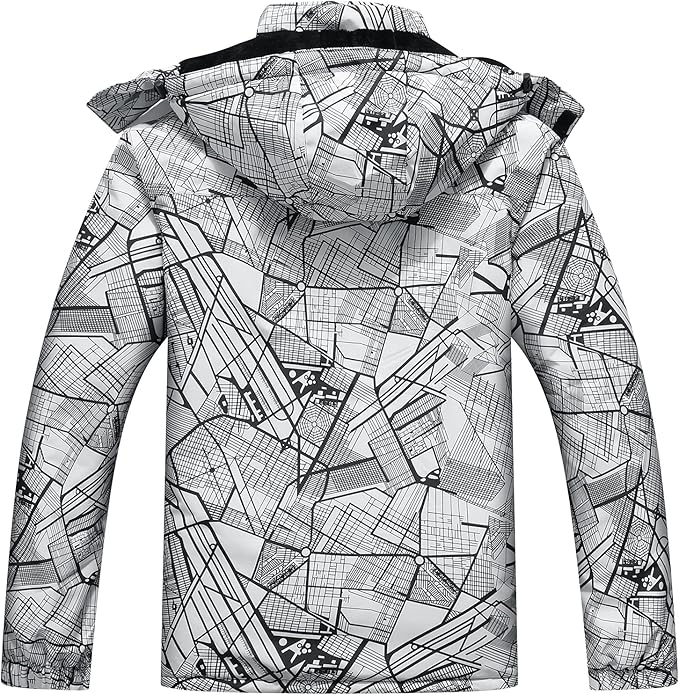 OTU Men's Waterproof Ski Jacket Snowboarding Windbreaker Warm Winter Hooded Mountain Snow Coat