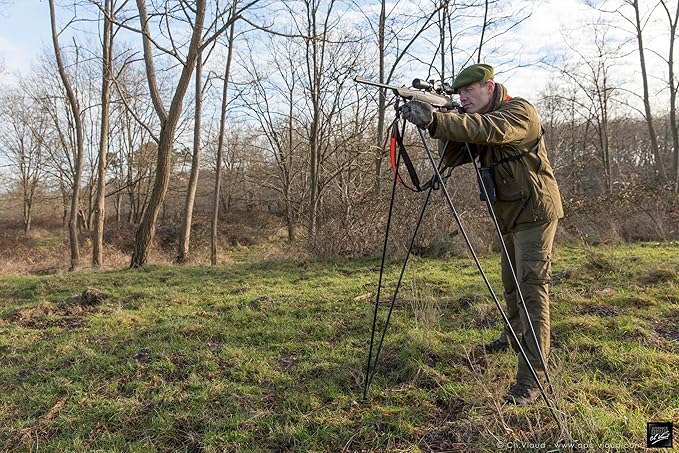 Mountain Shooting Stick – Adjustable, Lightweight Rifle Shooting Gear, fits Heights 51" to 78", Perfect for Standing, Kneeling, Slope Shots, and Ideal for air Travel.
