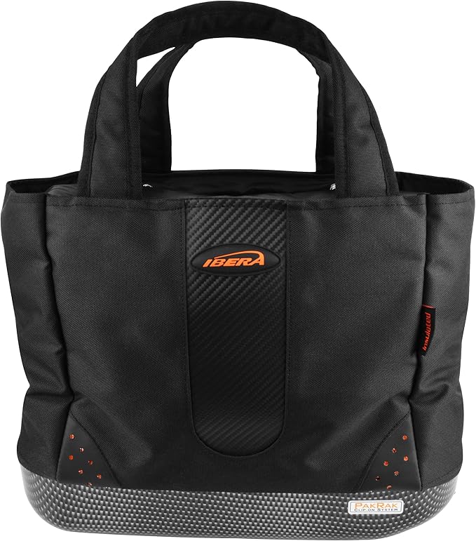 Ibera Bike Bag Insulated Cooler 16L - Clip-On Bike Rack Bag with Hard Base & Shoulder Straps - Fresh-Keeping & Reusable Grocery Bag - Bike Accessories for Adult Bikes - PAKRAK ONLY RACKS