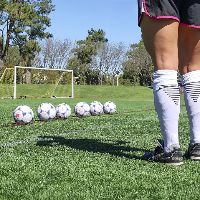 GoSports Premier Soccer Ball with Premium Pump 6 Pack, Size 3