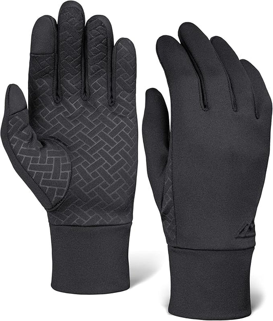 Tough Outdoors Running Gloves - Touch Screen Ski Glove Liners - Men's Winter Gloves - Glove Liners for Cold Weather