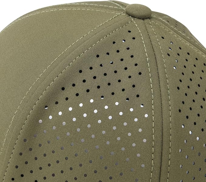 VOBOOM Men Quick Dry Baseball Cap Laser Cut Mesh Ball Curved Brim Snapback Hat
