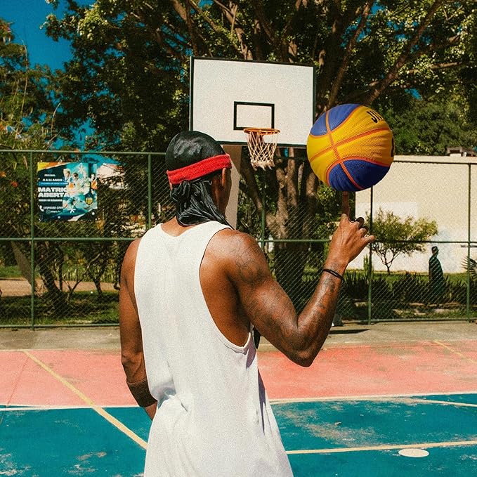 Wave Basketball, Blue and Yellow, Indoor/Outdoor Sports Basketball, Communion Gifts for Boys, Dedicated to 3v3 Matches, Size 7(29.5'')