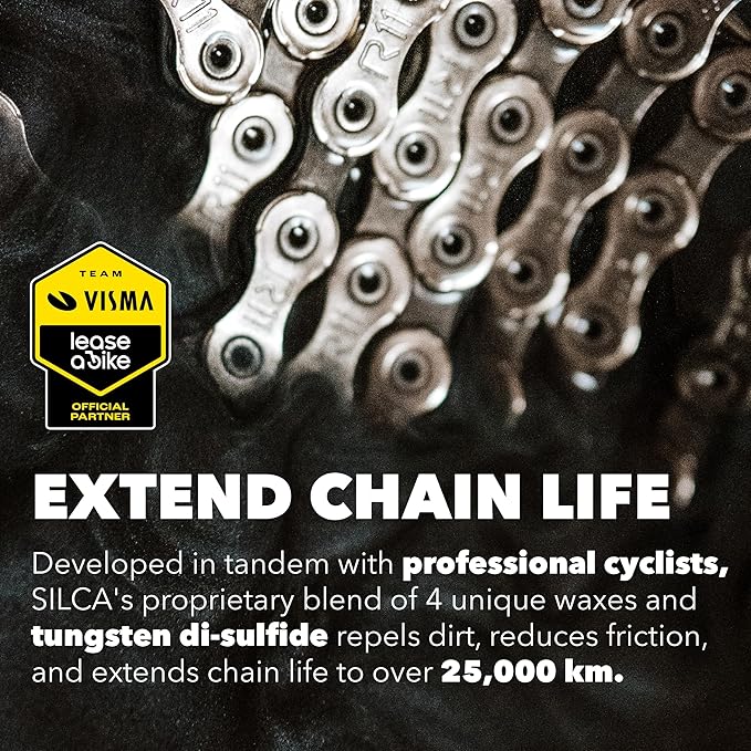 SILCA Secret Bike Chain Wax Blend, 500g - Hot Melt Wax Bicycle Chain Lube with Nano Tungsten Disulfide - The Fastest Lubricant On The Market - Easy Boiler Bag Application