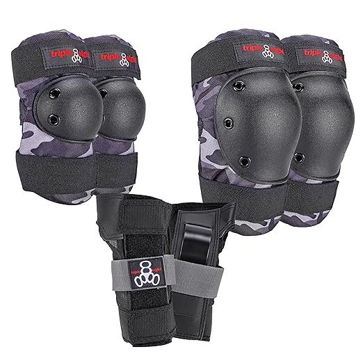 Triple Eight Saver Series 3-Pack Pad Set– Ideal for Skateboarding, In-line Skating, Roller Skating, and Biking