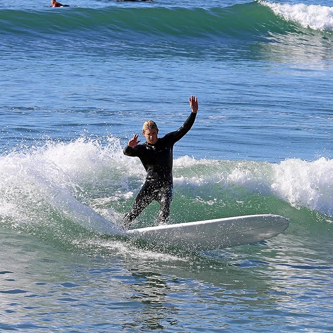 Epoxy Fiberglass Surfboard | High-Performance & Fun Single Fin Longboard Surfboard for All Wave Conditions | 8'0 | 9'0