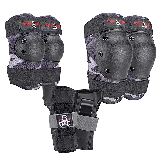 Triple Eight Saver Series 3-Pack Pad Set– Ideal for Skateboarding, In-line Skating, Roller Skating, and Biking