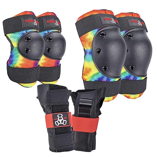 Triple Eight Saver Series 3-Pack Pad Set– Ideal for Skateboarding, In-line Skating, Roller Skating, and Biking